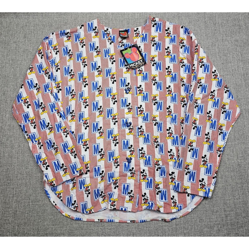 Vintage Mickey Mouse Shirt Mens‎ XL Multi Color Mickey Unlimited Allover 90s